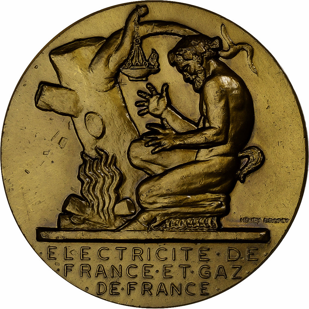 ANCIENNE MEDAILLE Electricite De France Gaz Dropsy 35 Annees Service ANCIENNE MEDAILLE Electricite De France Gaz Dropsy 35 Annees Service