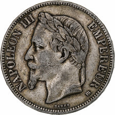 France, Napoleon III, 5 Francs, 1868, Strasbourg, Silver, VF(20-25), Gadoury:739