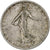 France, Franc, Semeuse, 1915, Paris, Medal alignment, Silver, VF(30-35)