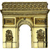 Cameroon, 500 Francs CFA, Arc de Triomphe, 2021, Copper-Nickel Gilt, MS(65-70)