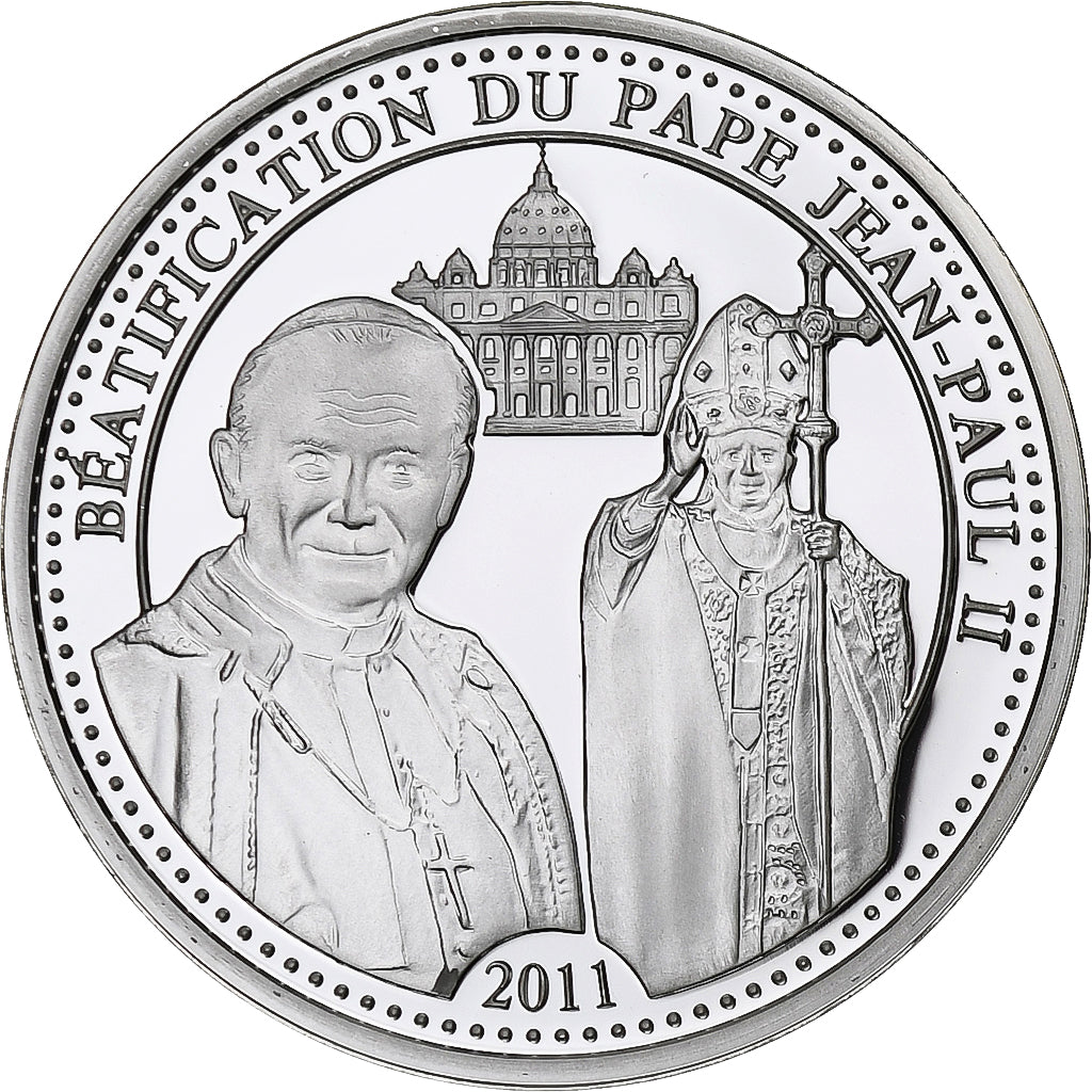 Médaille Jean Paul II – XXème Siècle – Cuivre Argenté, Qualité BE