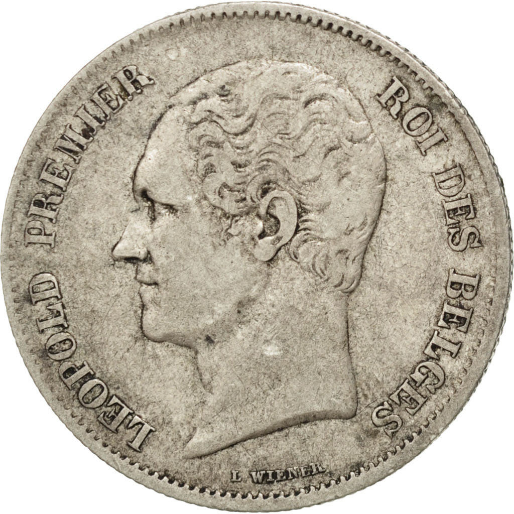 Pièce De Monnaie Belgique 2 1/2 Francs Argent 1848 Léopold I Petite Tête Bruxelles - État TTB+