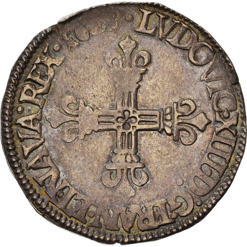 Monnaie France Louis XIII 1/4 d'écu à la croix de face 1623 Saint