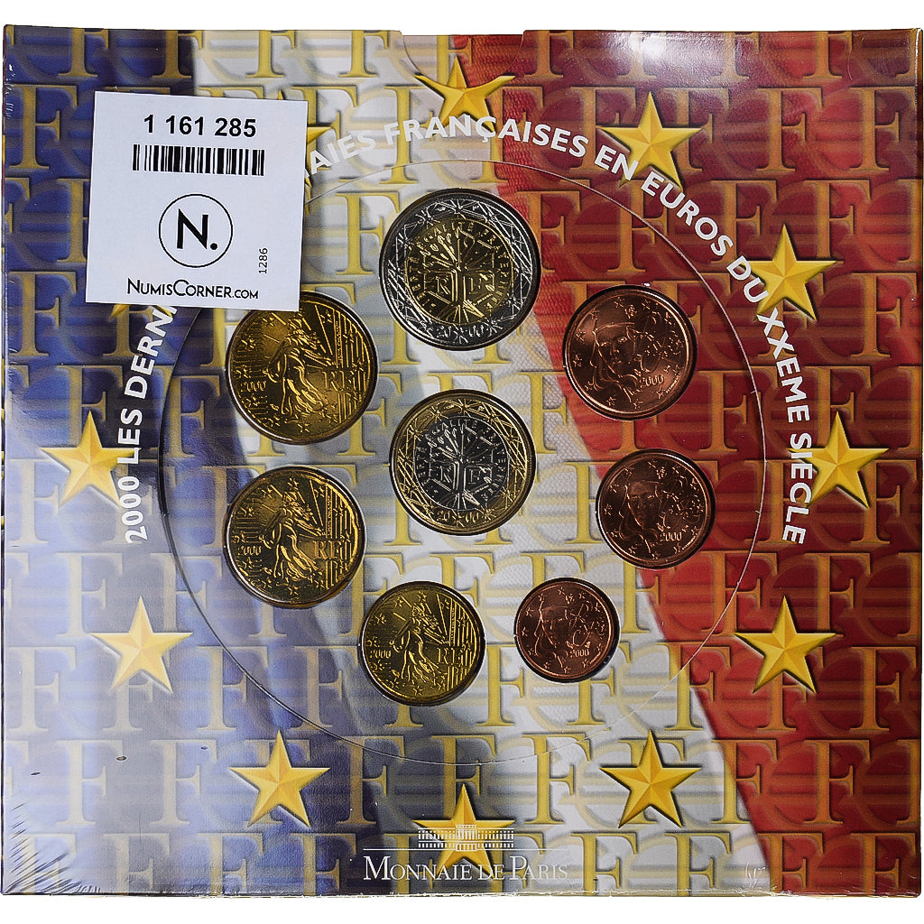 2 Euro 2000, Euro MONNAIE DE PARIS 1999-2000 記念コイン 銀貨4種セット ☆