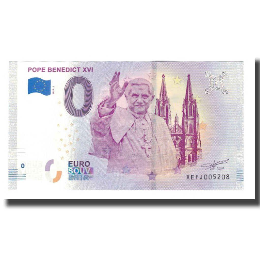 Vatican Billet Touristique - 0 Euro Vatican - Italy - Le Pape Benoit Xvi 2019