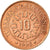 Coin, Turkmanistan, 10 Tenge, 1993, EF(40-45), Copper Plated Steel, KM:3