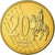Guernsey, Medal, 20 C, Essai-Trial, 2003, MS(63), Copper-Nickel Gilt