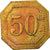 Coin, Algeria, Mascot Rochs, Restaurant, Alger, 50 Centimes, Rare, EF(40-45)