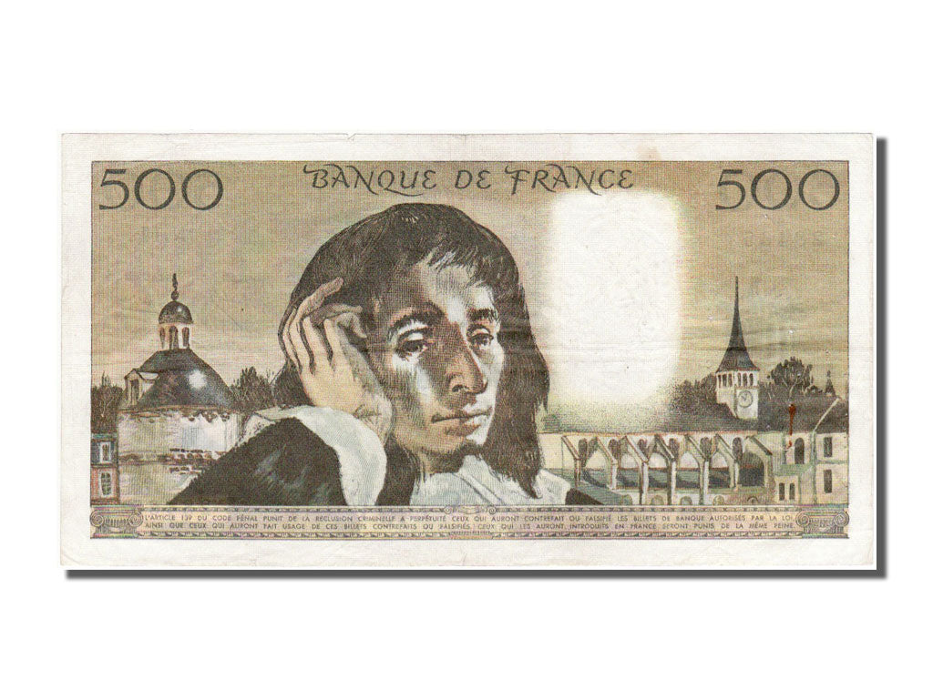 Banknote, France, 500 Francs, 500 F 1968-1993 ''Pascal'', 1969, 1969-01-02