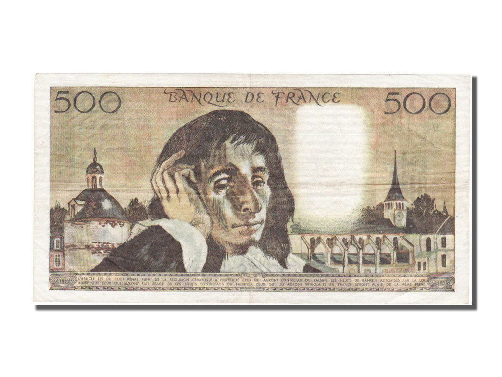 Banknote, France, 500 Francs, 500 F 1968-1993 ''Pascal'', 1968, 1968-01-04