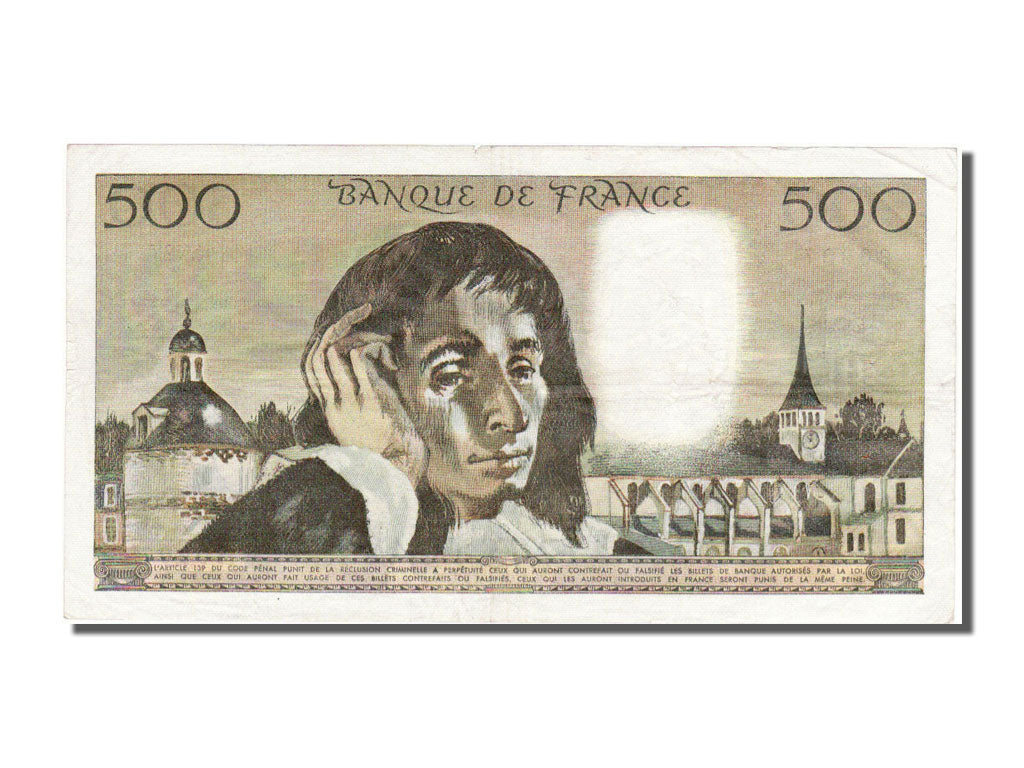 Banknote, France, 500 Francs, 500 F 1968-1993 ''Pascal'', 1971, 1971-12-02