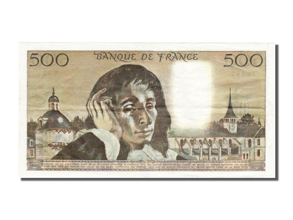 Banknote, France, 500 Francs, 500 F 1968-1993 ''Pascal'', 1973, 1973-10-04