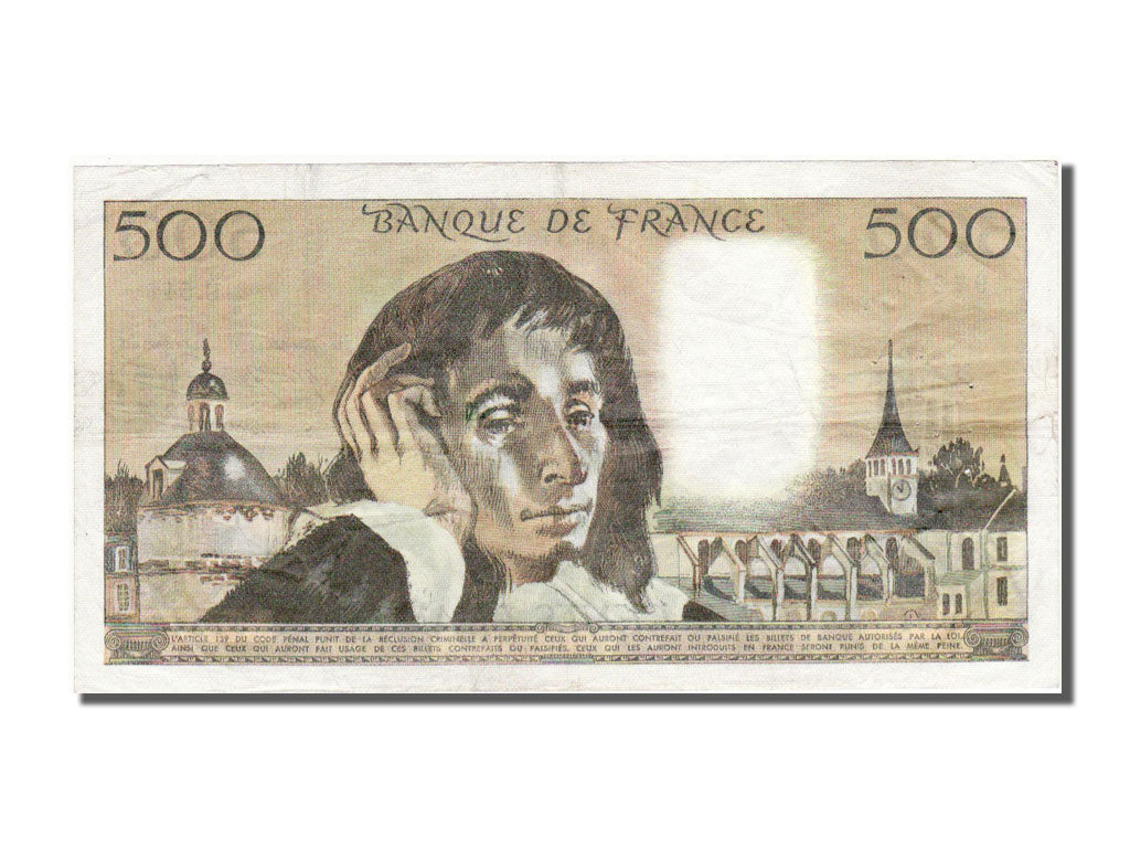 Banknote, France, 500 Francs, 500 F 1968-1993 ''Pascal'', 1975, 1975-11-06