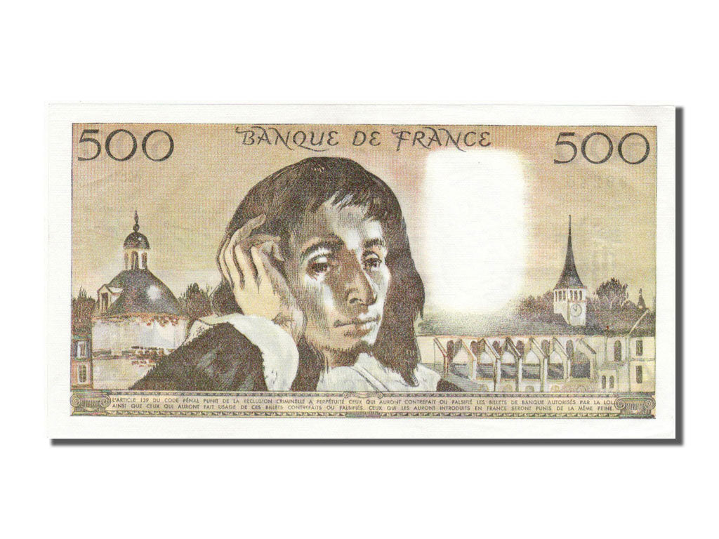 Banknote, France, 500 Francs, 500 F 1968-1993 ''Pascal'', 1977, 1977-11-03