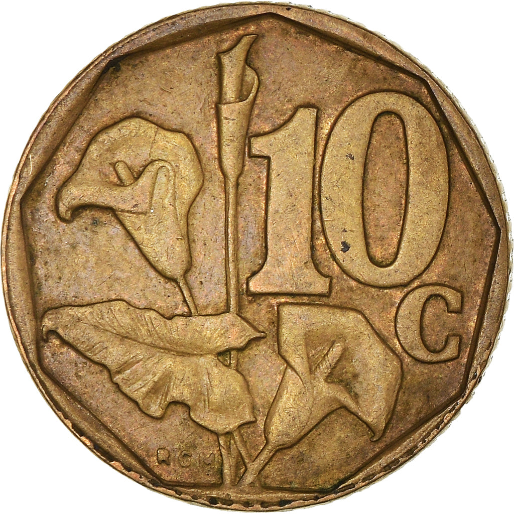Moeda, África do Sul, 10 Cents, 1997