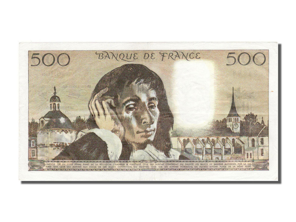 Geldschein, Frankreich, 500 Francs, 500 F 1968-1993 ''Pascal'', 1979