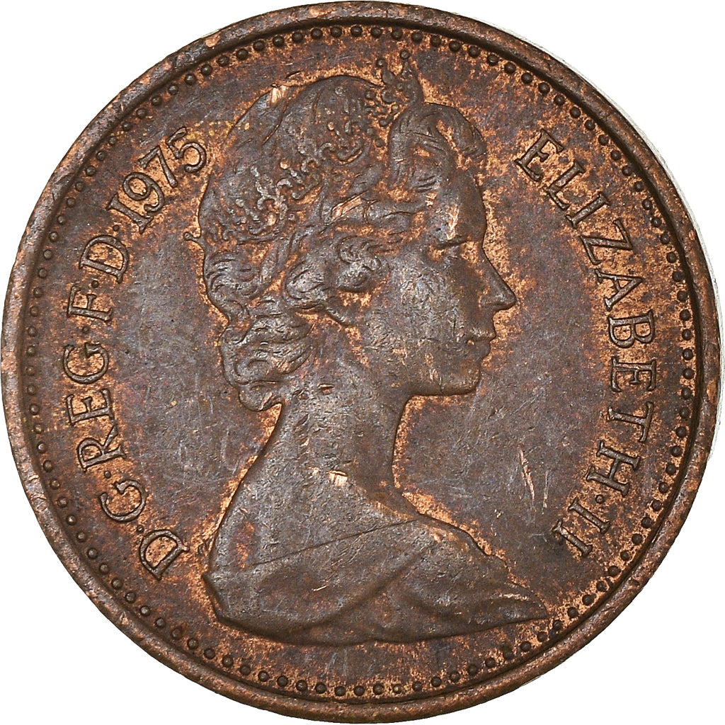 Moneda, Gran Bretaña, 1/2 New Penny, 1975