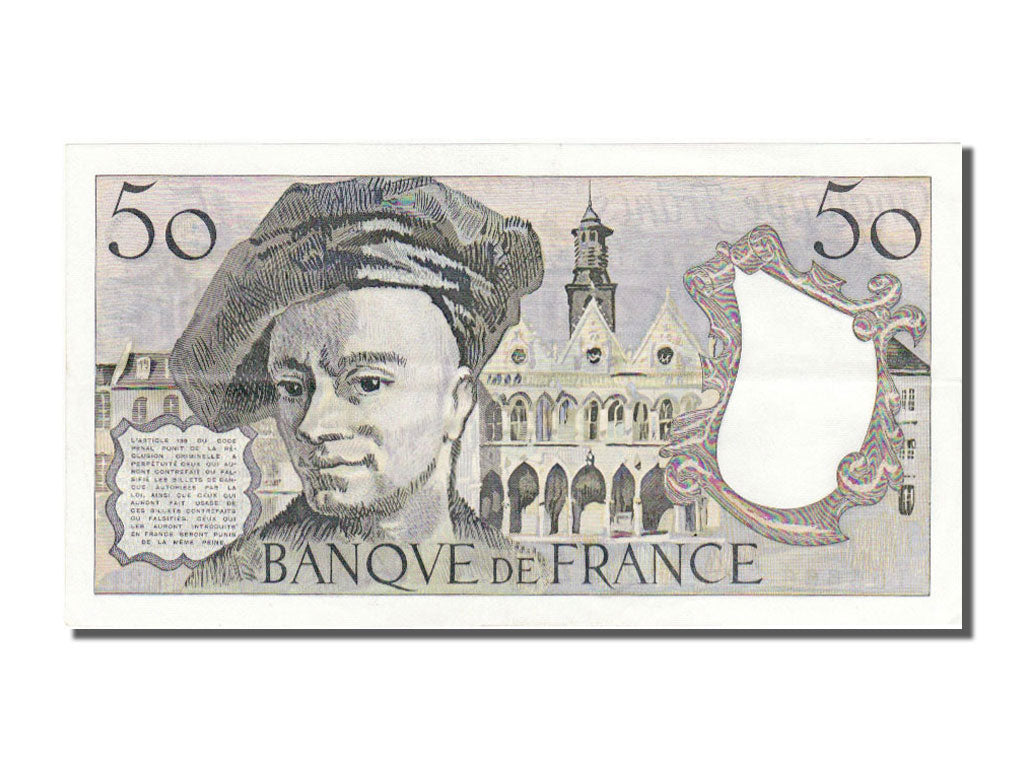 Geldschein, Frankreich, 50 Francs, 50 F 1976-1992 ''Quentin de La Tour'', 1983