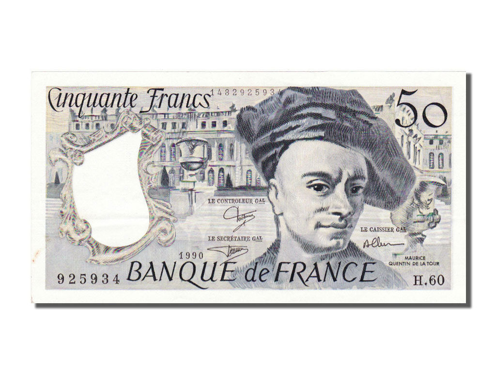 Billete, Francia, 50 Francs, 50 F 1976-1992 ''Quentin de La Tour'', 1990, SC