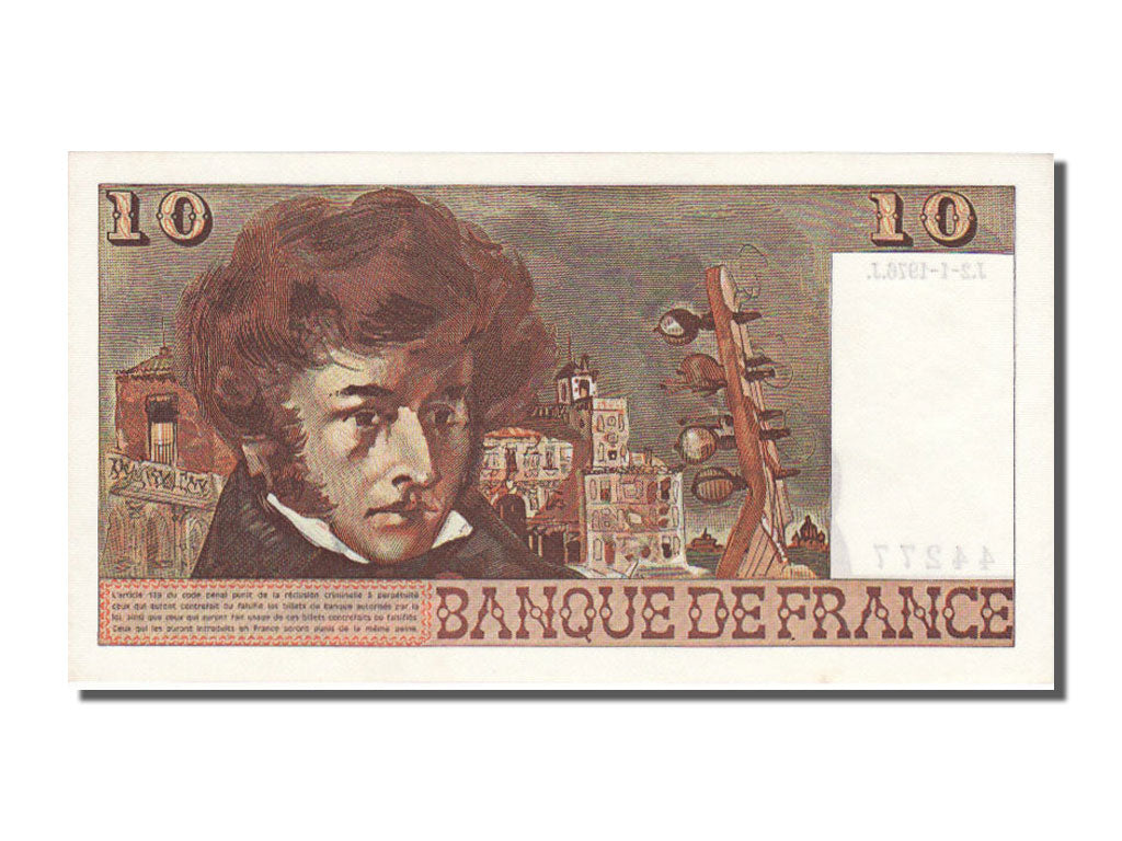 Banknot, Francja, 10 Francs, Berlioz, 1976, 1976-01-02, UNC(65-70)