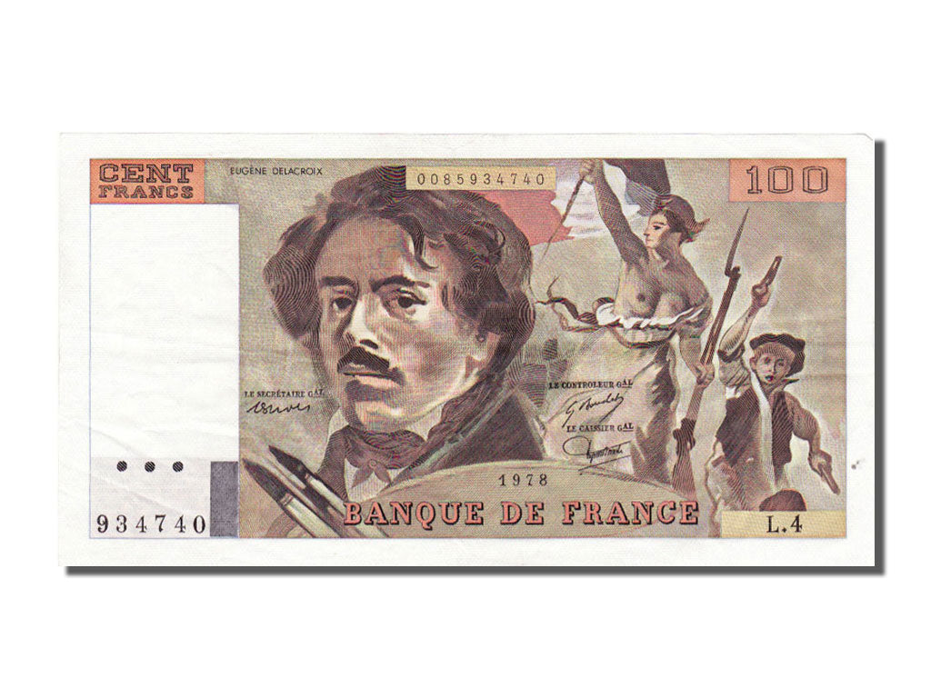 Banconote, Francia, 100 Francs, 100 F 1978-1995 ''Delacroix'', 1978, SPL