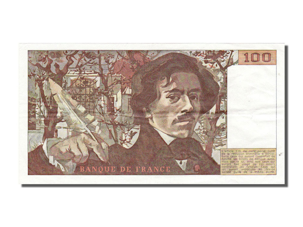 Banknote, France, 100 Francs, 100 F 1978-1995 ''Delacroix'', 1978, EF(40-45)