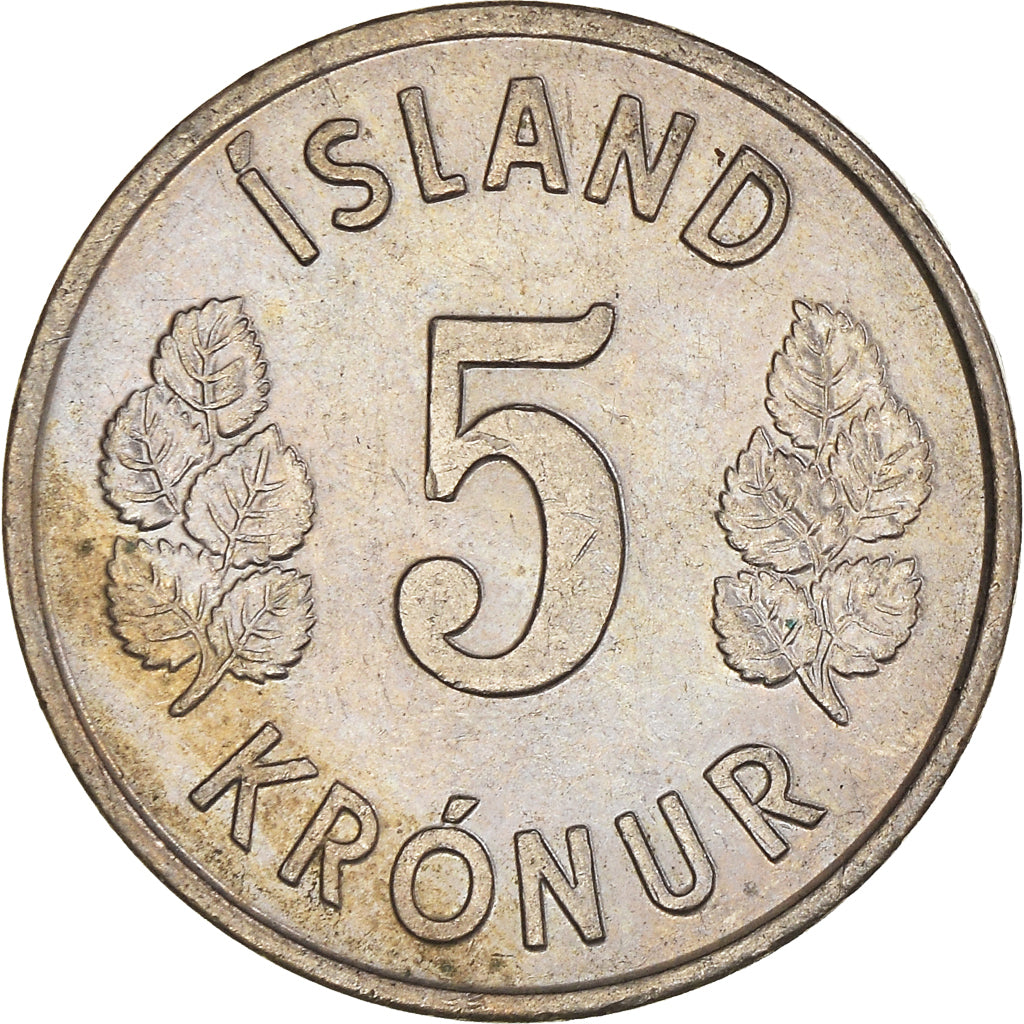 Moeda, Islândia, 5 Kronur, 1975