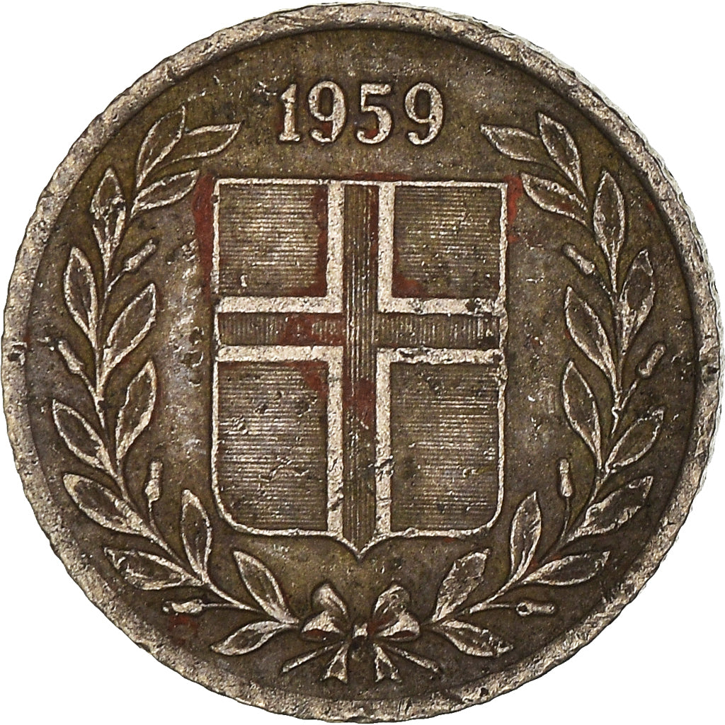 Moneta, Islanda, 10 Aurar, 1959