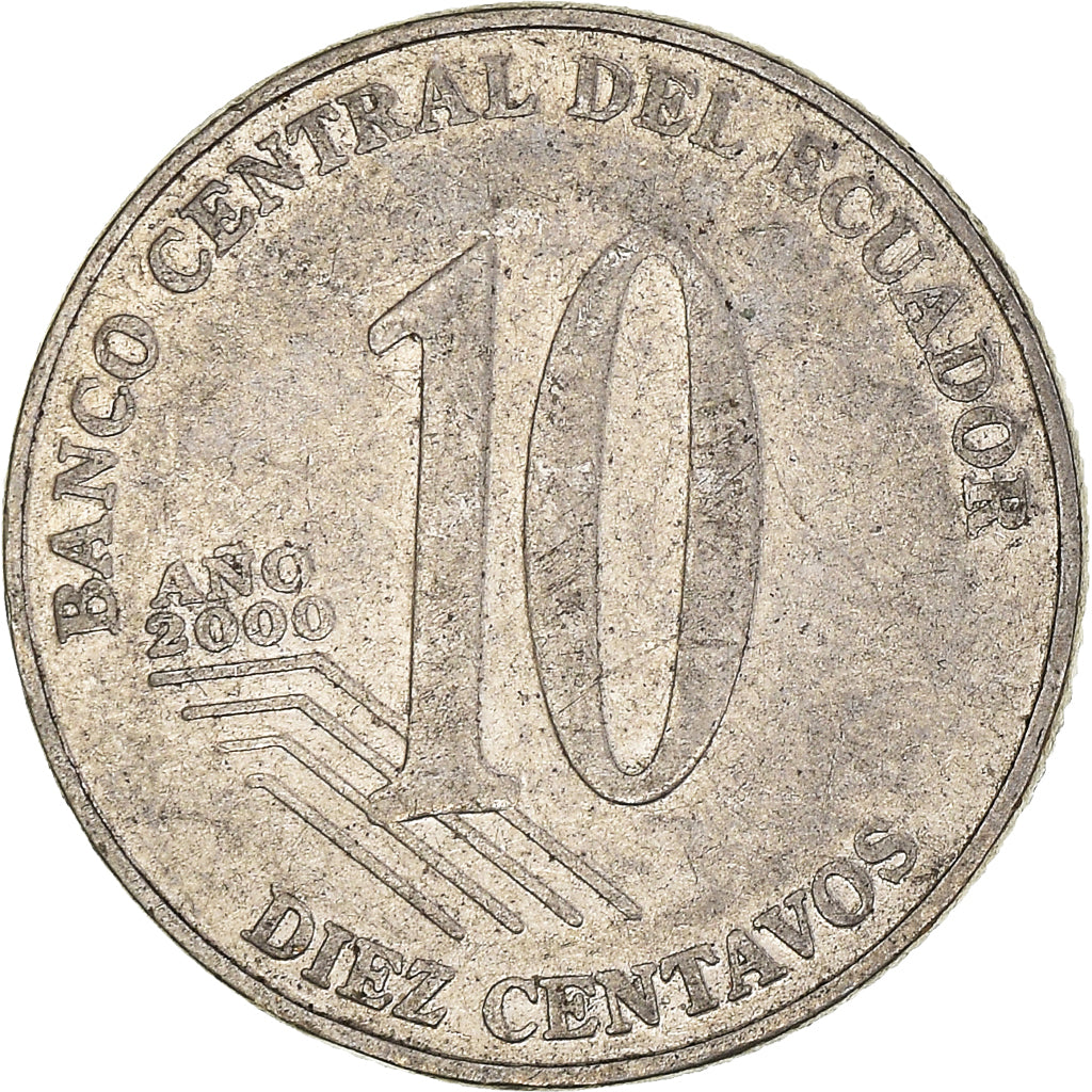 Moneta, Ekwador, 10 Centavos, Diez, 2000