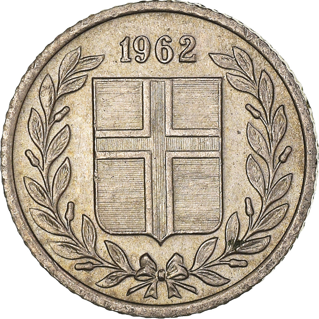 Moneda, Islandia, 10 Aurar, 1962