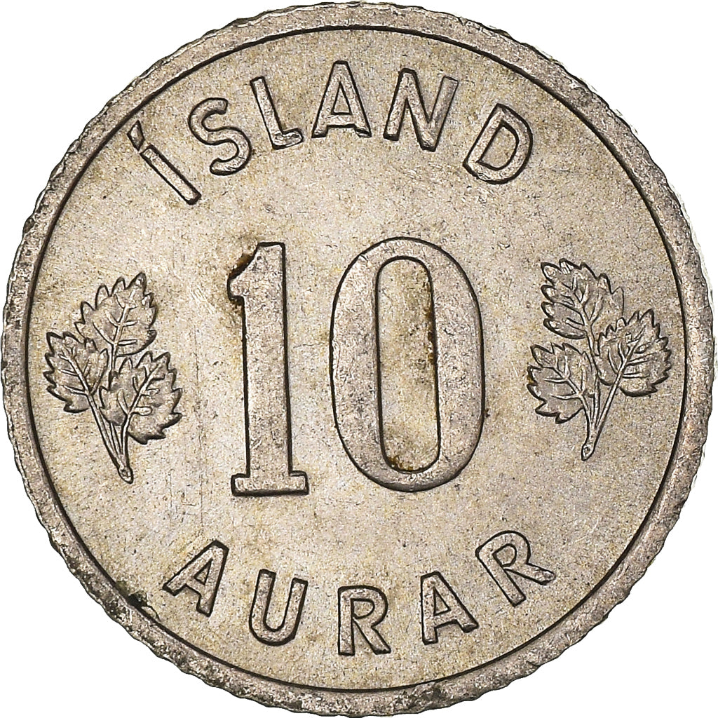 Moneda, Islandia, 10 Aurar, 1962