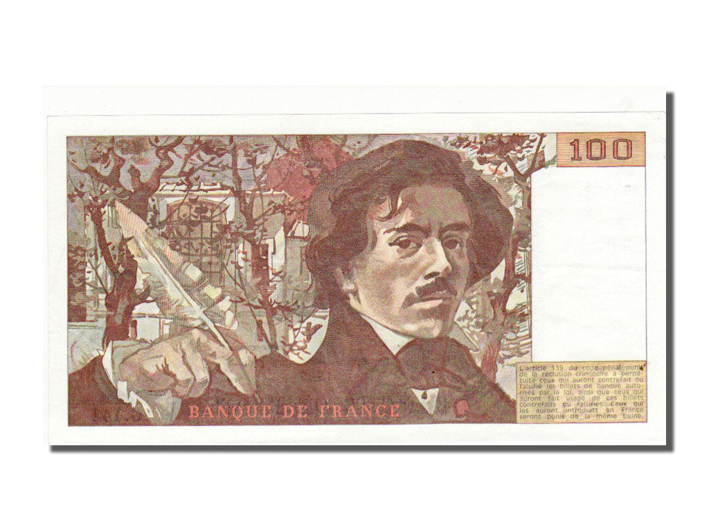 Banknote, France, 100 Francs, 100 F 1978-1995 ''Delacroix'', 1989, UNC(63)