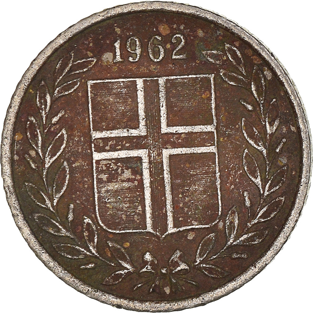 Moneta, Islanda, 10 Aurar, 1962