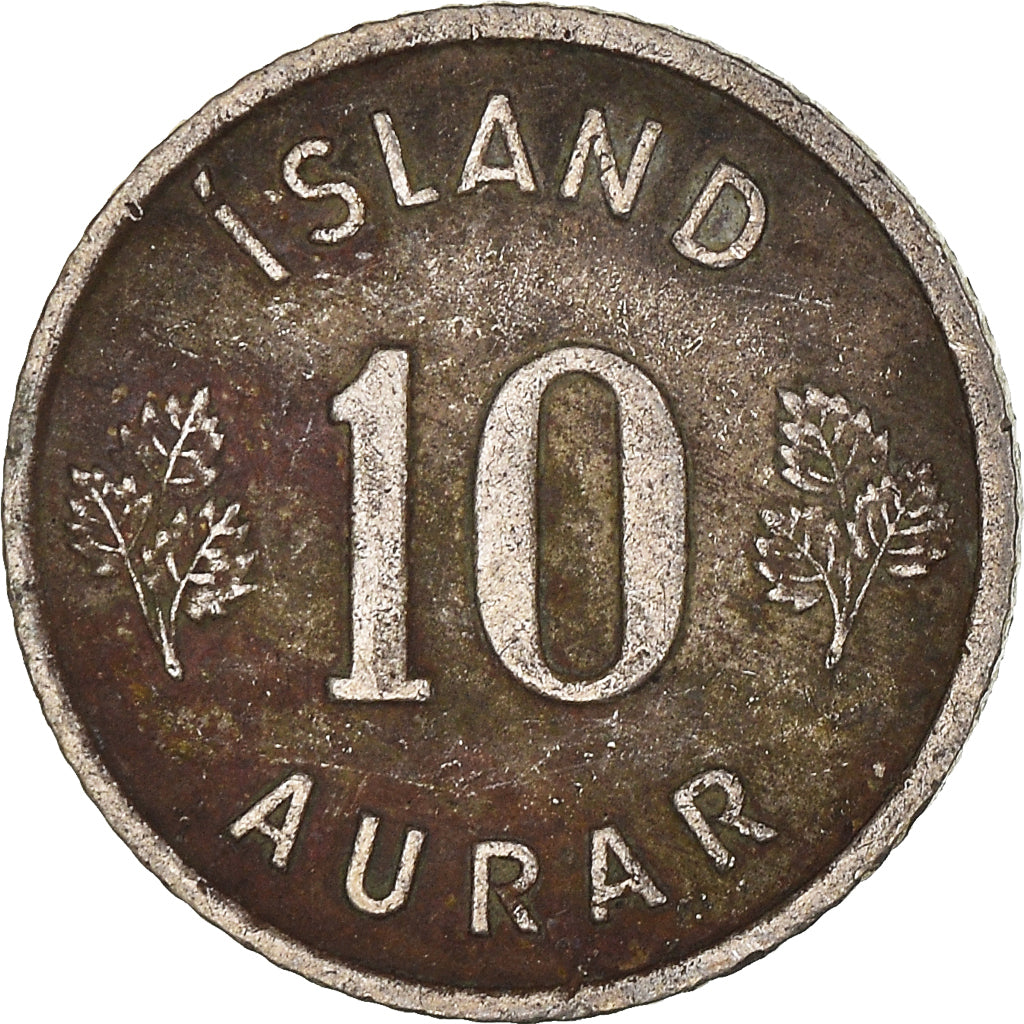 Moneta, Islanda, 10 Aurar, 1962