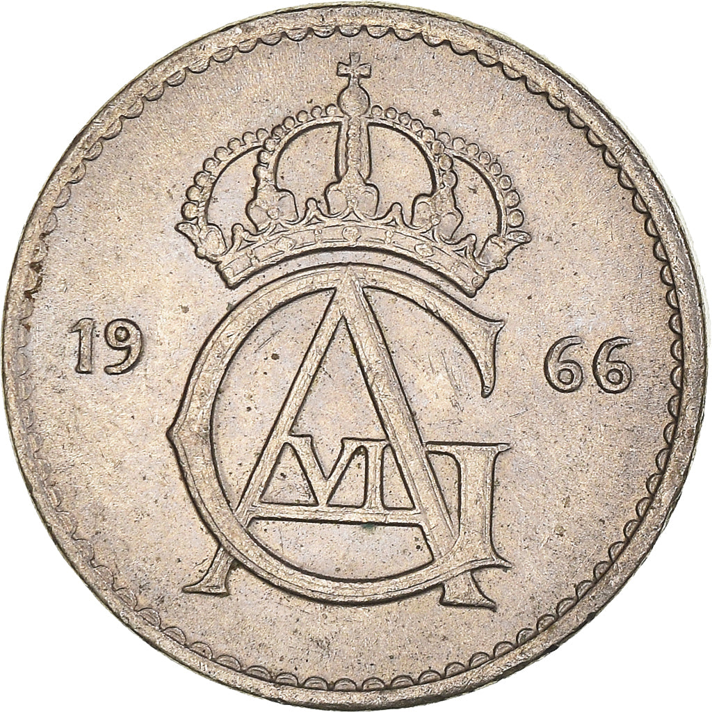 Sweden, 25 Öre, 1966, Nickel, EF(40-45)