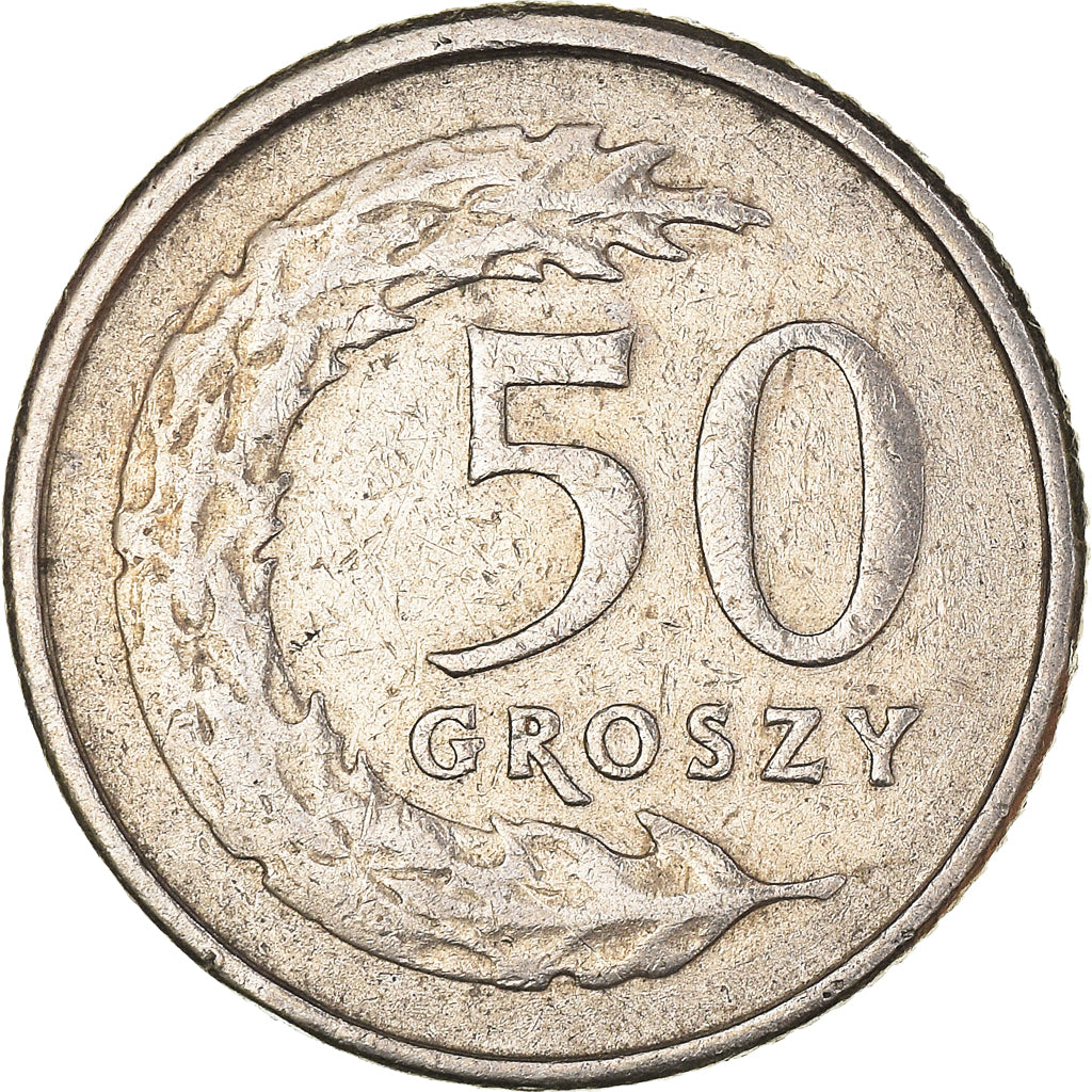 Münze, Polen, 50 Groszy, 1991