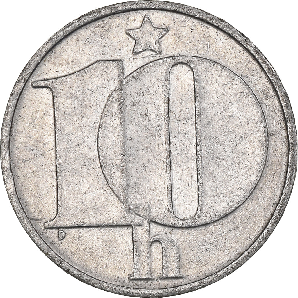 Coin, Czechoslovakia, 10 Haleru, 1977