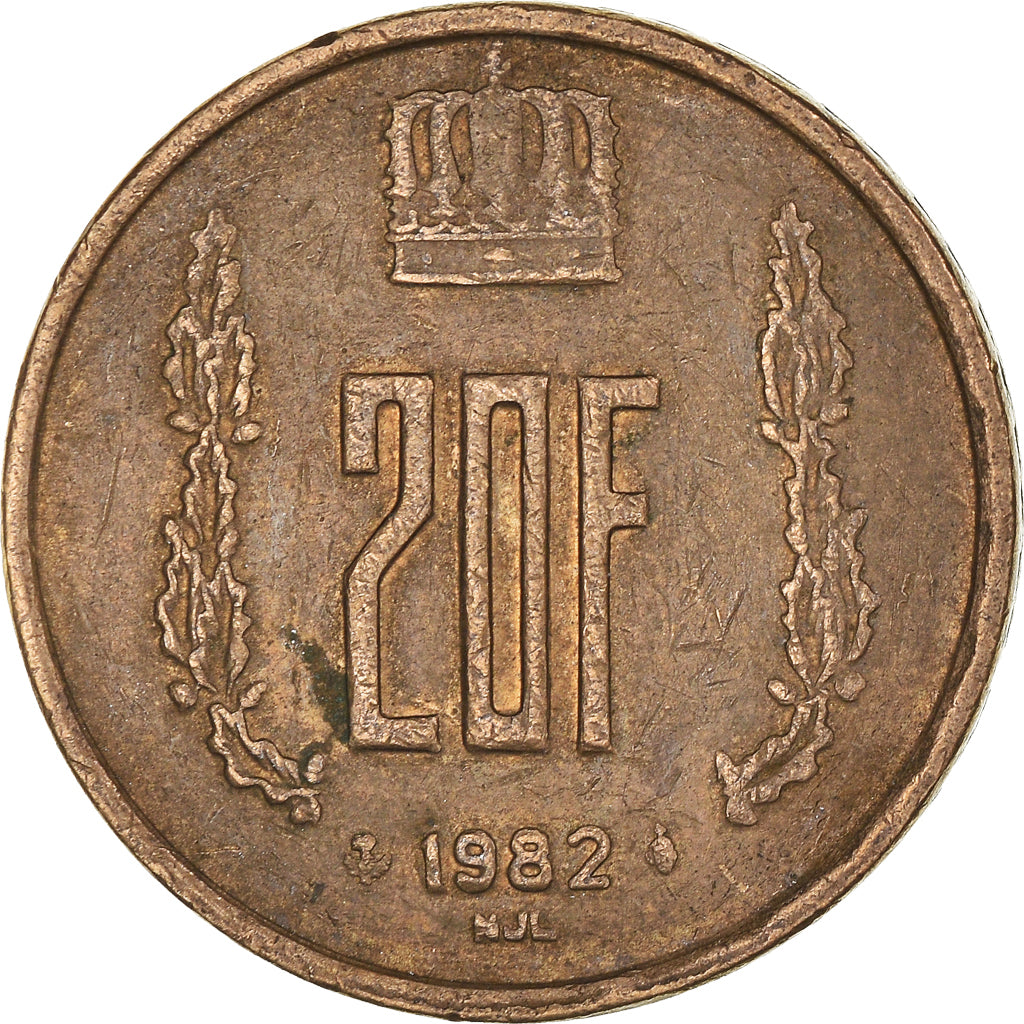 Moeda, Luxemburgo, 20 Francs, 1982