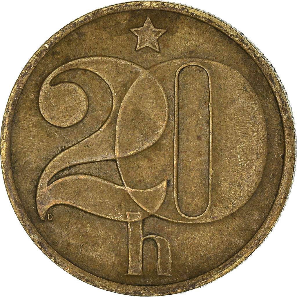 Coin, Czechoslovakia, 20 Haleru, 1986