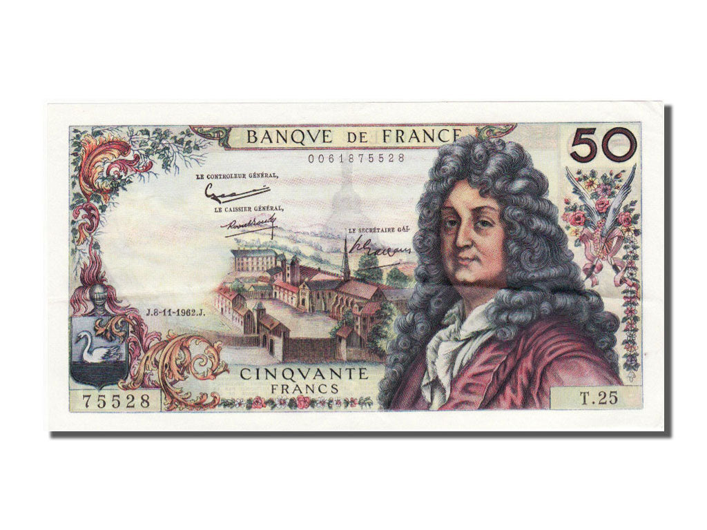 Biljet, Frankrijk, 50 Francs, 50 F 1962-1976 ''Racine'', 1962, 1962-11-08, SUP+