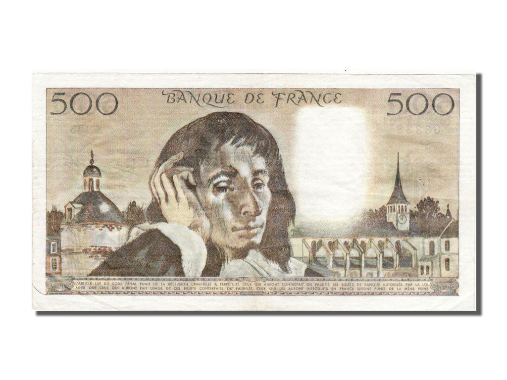 Banknote, France, 500 Francs, 500 F 1968-1993 ''Pascal'', 1981, 1981-07-02