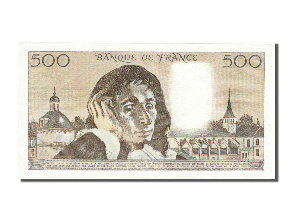 Banknote, France, 500 Francs, 500 F 1968-1993 ''Pascal'', 1982, 1982-08-05