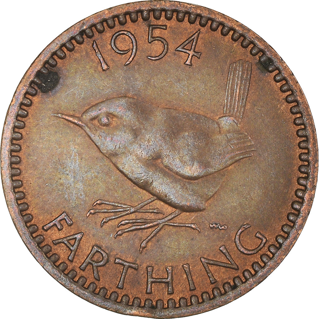 Munten, Groot Bretagne, Farthing, 1954