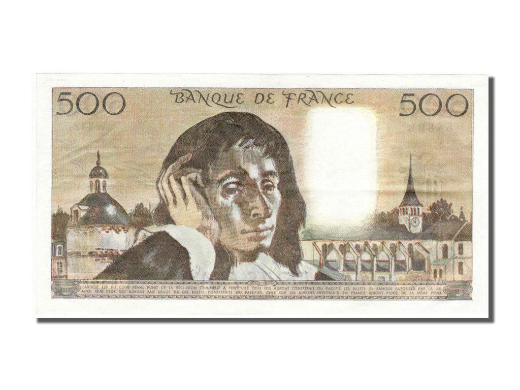 Banknote, France, 500 Francs, 500 F 1968-1993 ''Pascal'', 1986, 1986-02-06