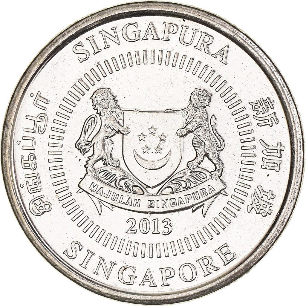 Coin, Singapore, 10 Cents, 2013
