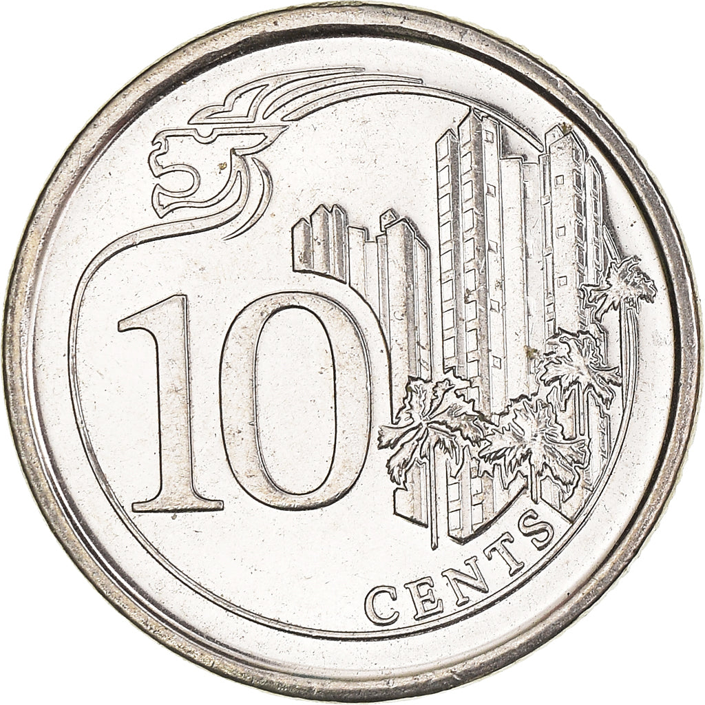 Coin, Singapore, 10 Cents, 2013