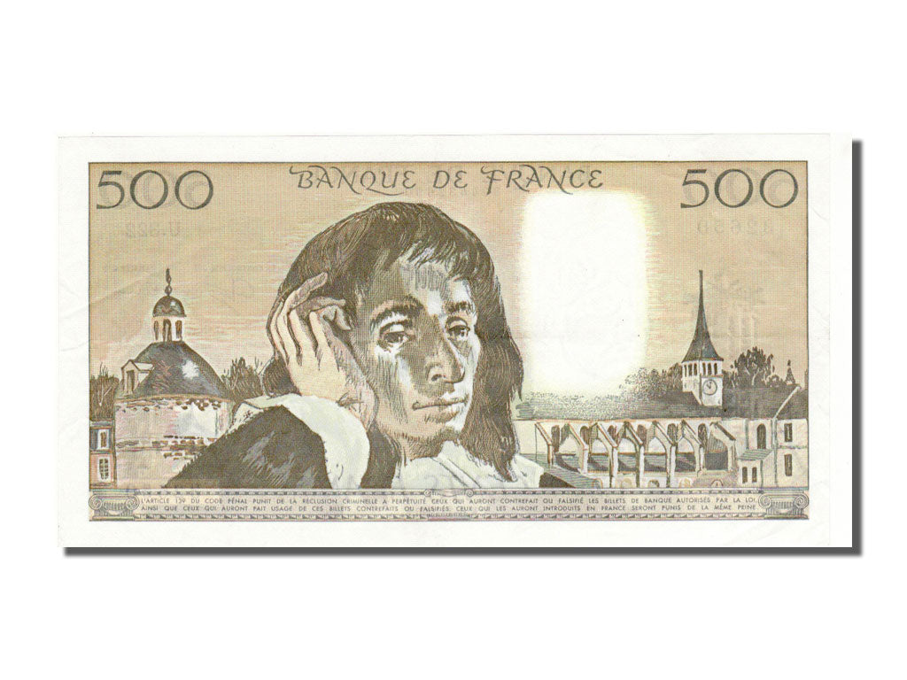 Banknote, France, 500 Francs, 500 F 1968-1993 ''Pascal'', 1990, 1990-07-05