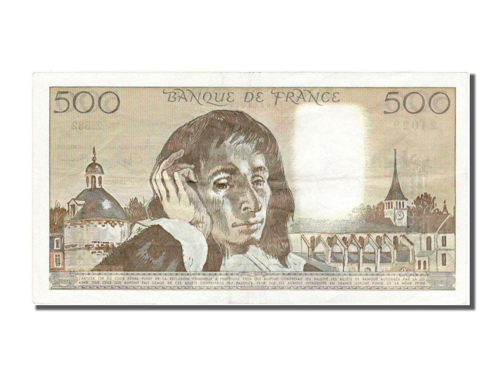 Billet, France, 500 Francs, 500 F 1968-1993 ''Pascal'', 1991, 1991-01-03, SUP+