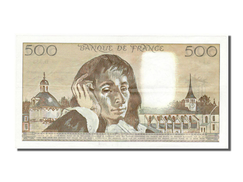 Banknote, France, 500 Francs, 500 F 1968-1993 ''Pascal'', 1991, 1991-01-03