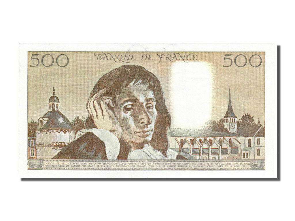 Banknote, France, 500 Francs, 500 F 1968-1993 ''Pascal'', 1992, 1992-01-02